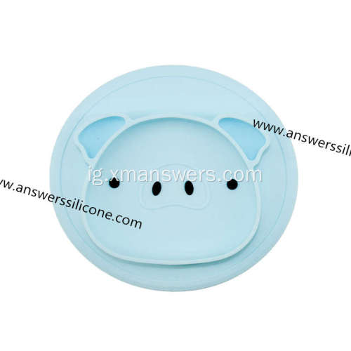 Nwa silikoni nri ute silicone placemat nwere nnukwu efere